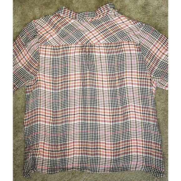 J.Jill Button Down Top Shirt Large Petite Large Ruffle Long Sleeve Soft - Picture 4 of 9